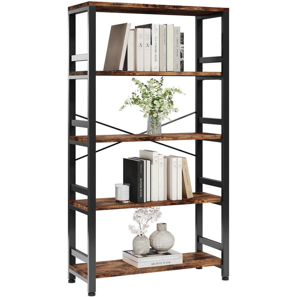 31.5" 5-Tier Industrial Bookshelf W65143