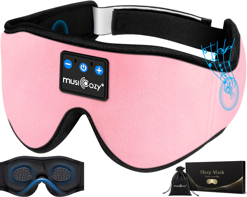 3D Bluetooth Sleep Mask with HD Stereo Sound, 2 Packs H816695