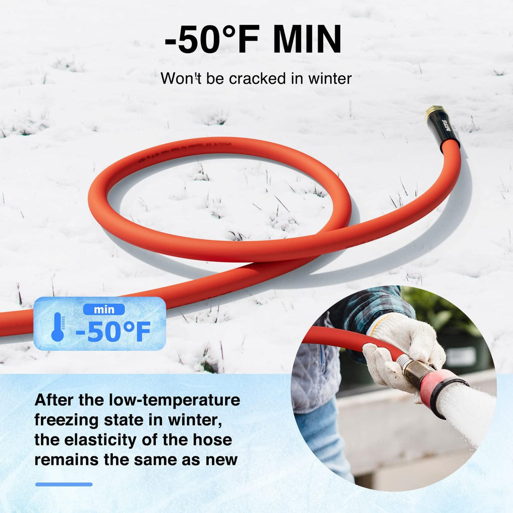 5/8" x 100FT Hot/Cold Rubber Garden Water Hose A595