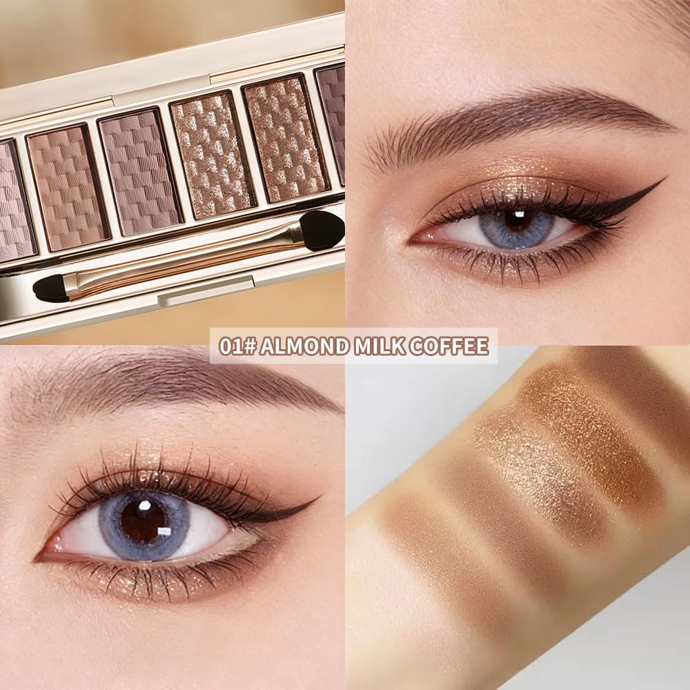 Nude Brown 6 Shade Matte & Shimmer Eyeshadow Palette V407
