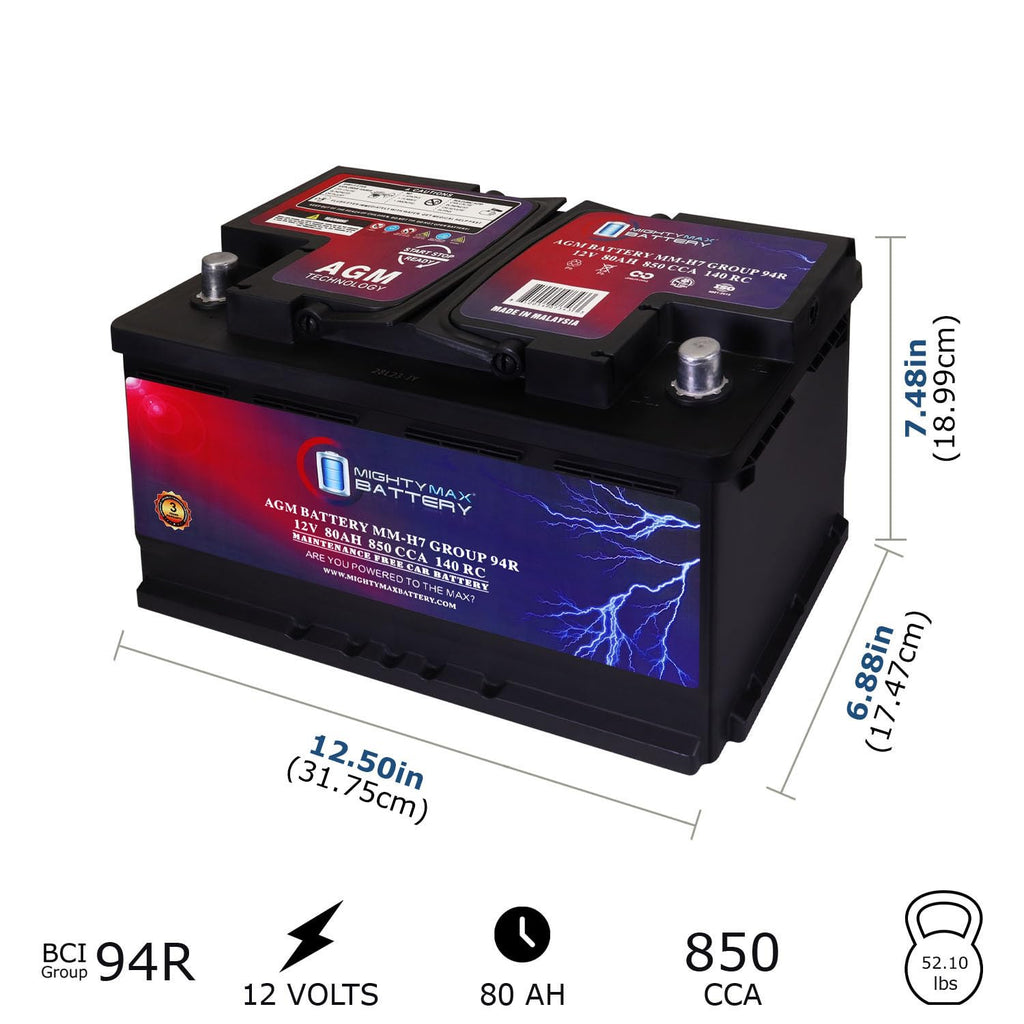 12V 80AH 850 CCA Replacement Battery V6984
