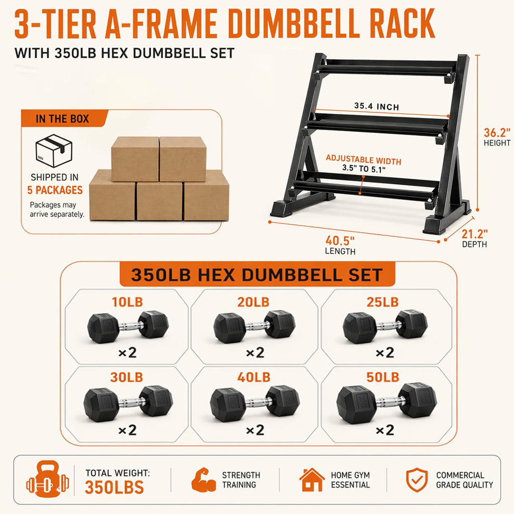 Dumbbell Set with Rack J5140