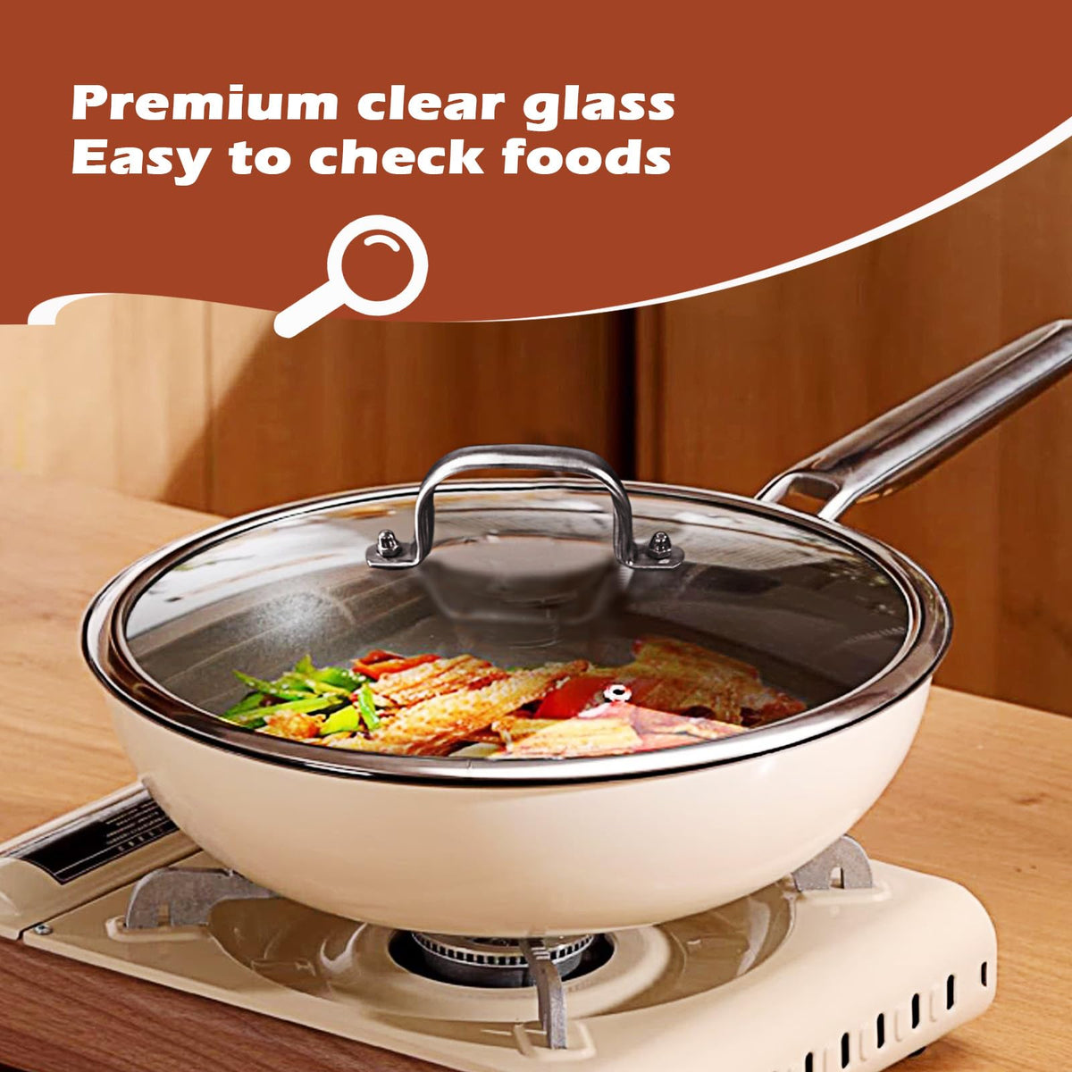 Stainless Steel Glass Lid for 12 Inch Pans and Pots J832192