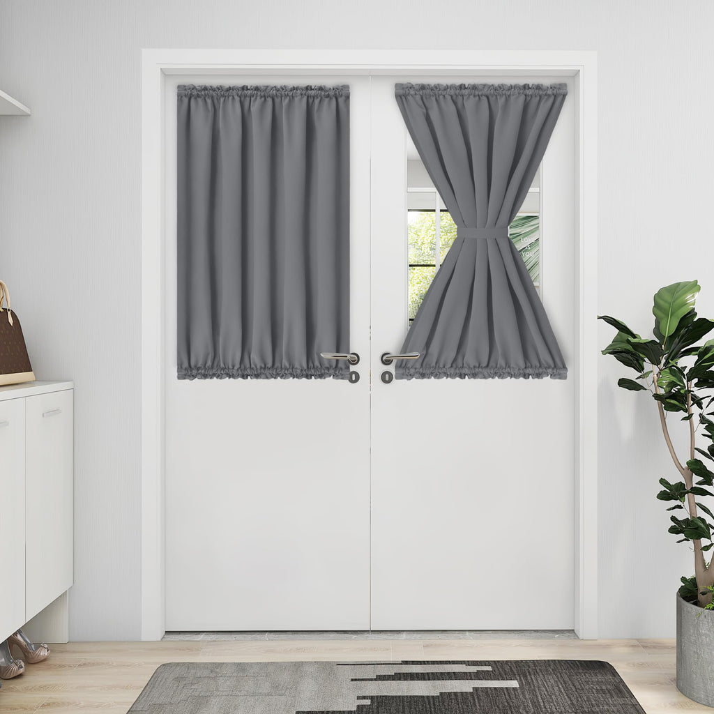 Blackout Door Curtains 1 Panel Gray A125166