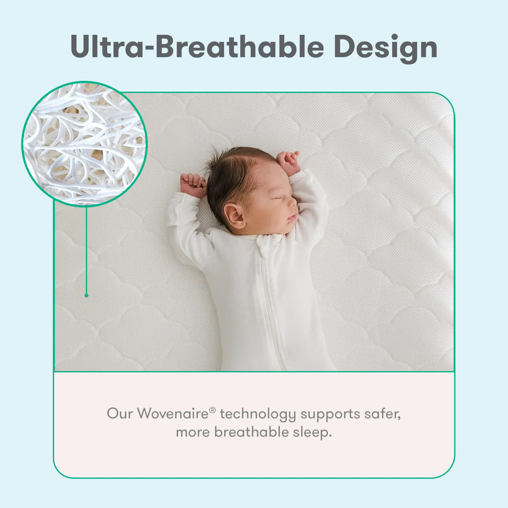 Grey Breathable Washable Crib Mattress & Toddler Bed Z360308