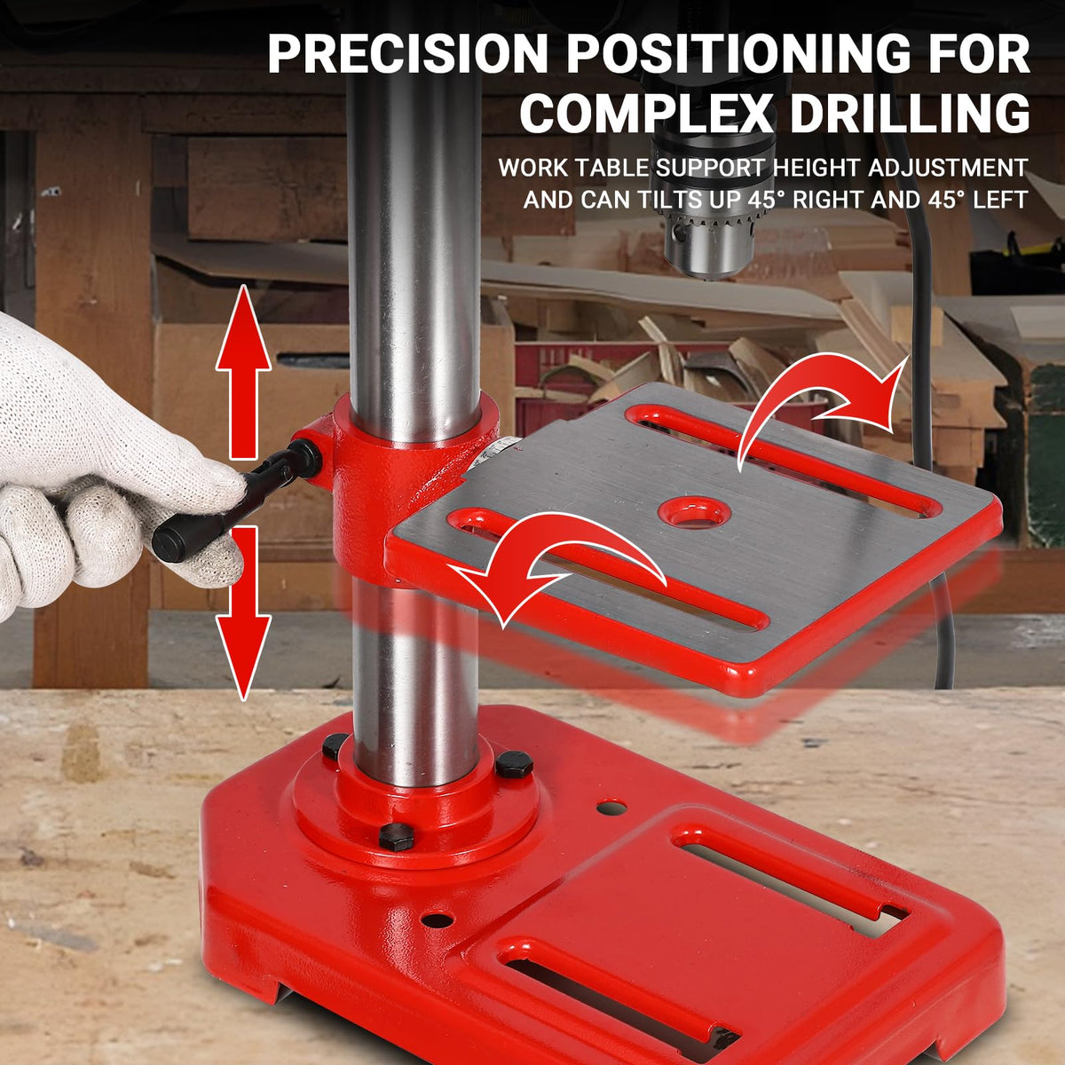 8" Benchtop Drill Press with 5 Adjustable Speeds S48162