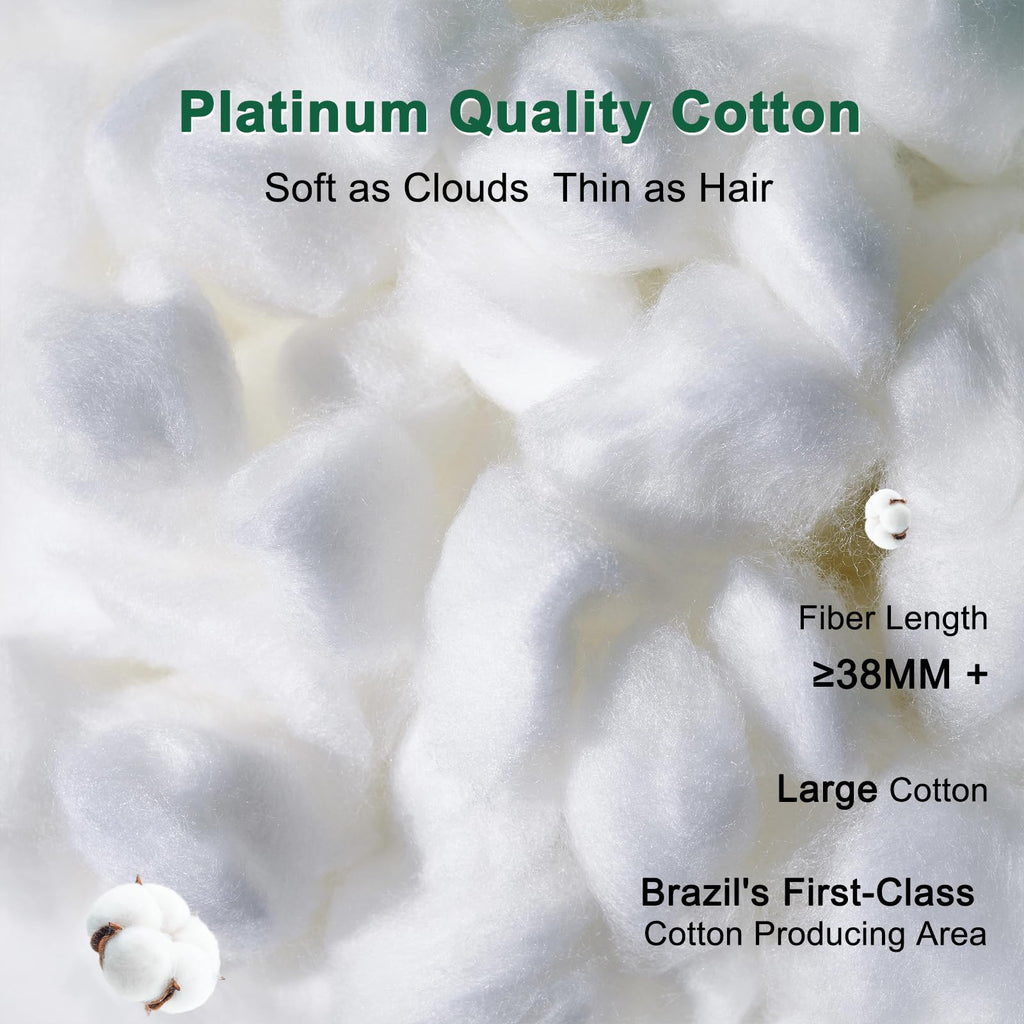 Fluffy Support Bed Pillow Queen Size Set of 2 White R68305