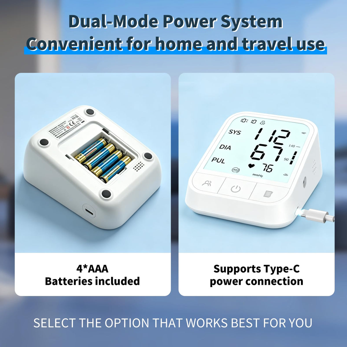 Upper Arm Blood Pressure Monitor, Automatic Digital with Voice Broadcast, Backlit LED Display, Adjustable Cuff R1994