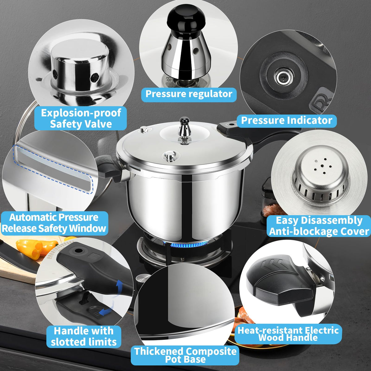Stainless Steel 3 Quart Pressure Cooker V981