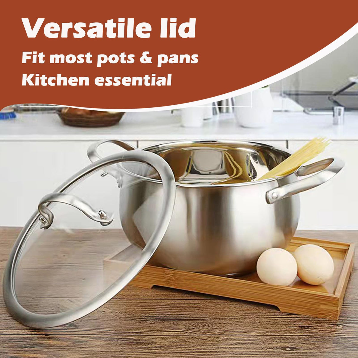 Stainless Steel Glass Lid for 12 Inch Pans and Pots J832192