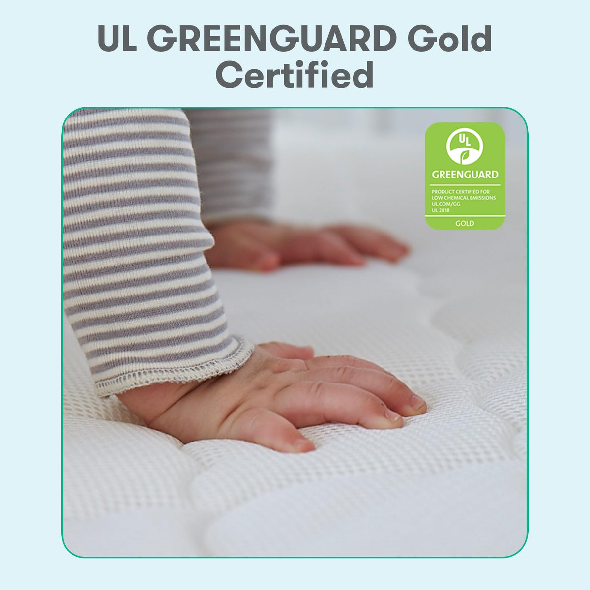 Grey Breathable Washable Crib Mattress & Toddler Bed Z360308
