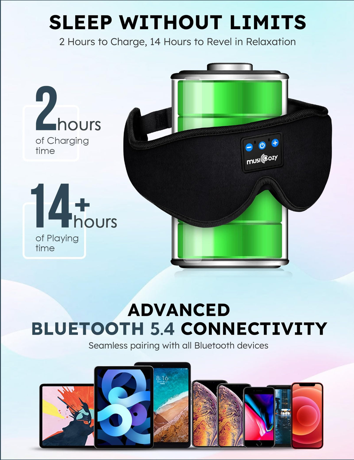 Bluetooth Sleep Mask with Headphones V924