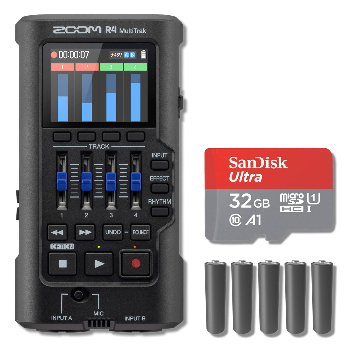 Portable 4-Track Recorder with 32GB microSDHC Card B255323