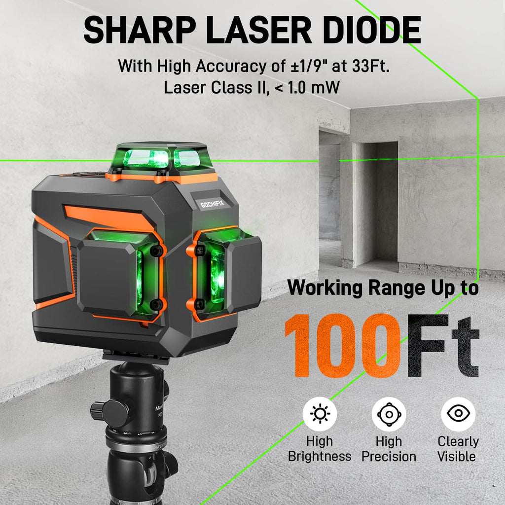 360 Self Leveling Green Line Laser Level D552
