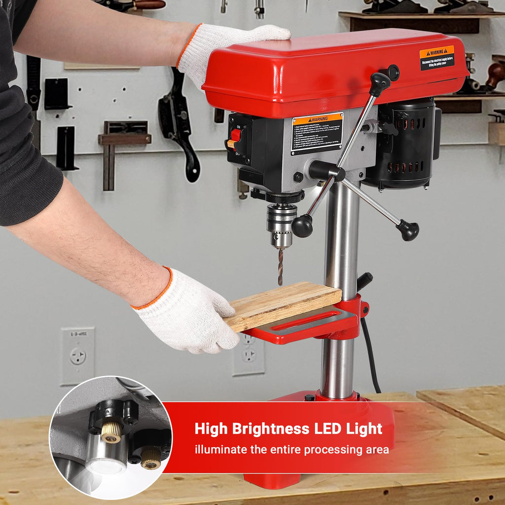 8" Benchtop Drill Press with 5 Adjustable Speeds S48162