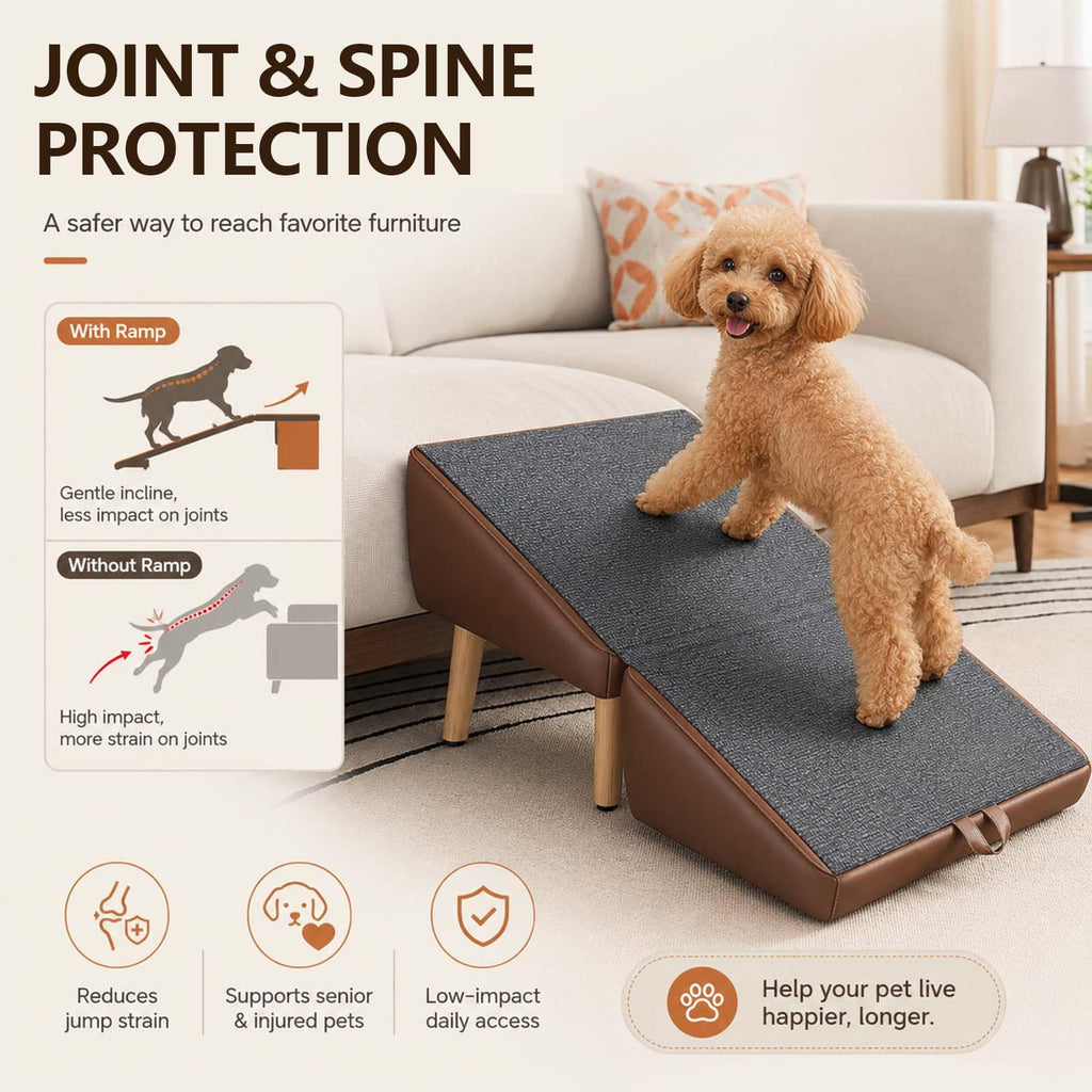 16" H Foldable Wooden Pet Stairs P903