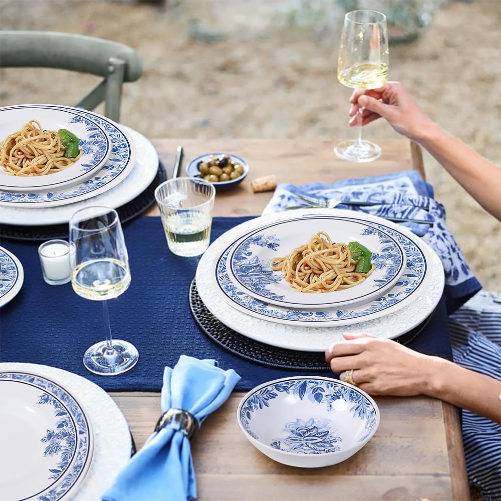 12 Pc Floral Melamine Dinnerware Set E880209