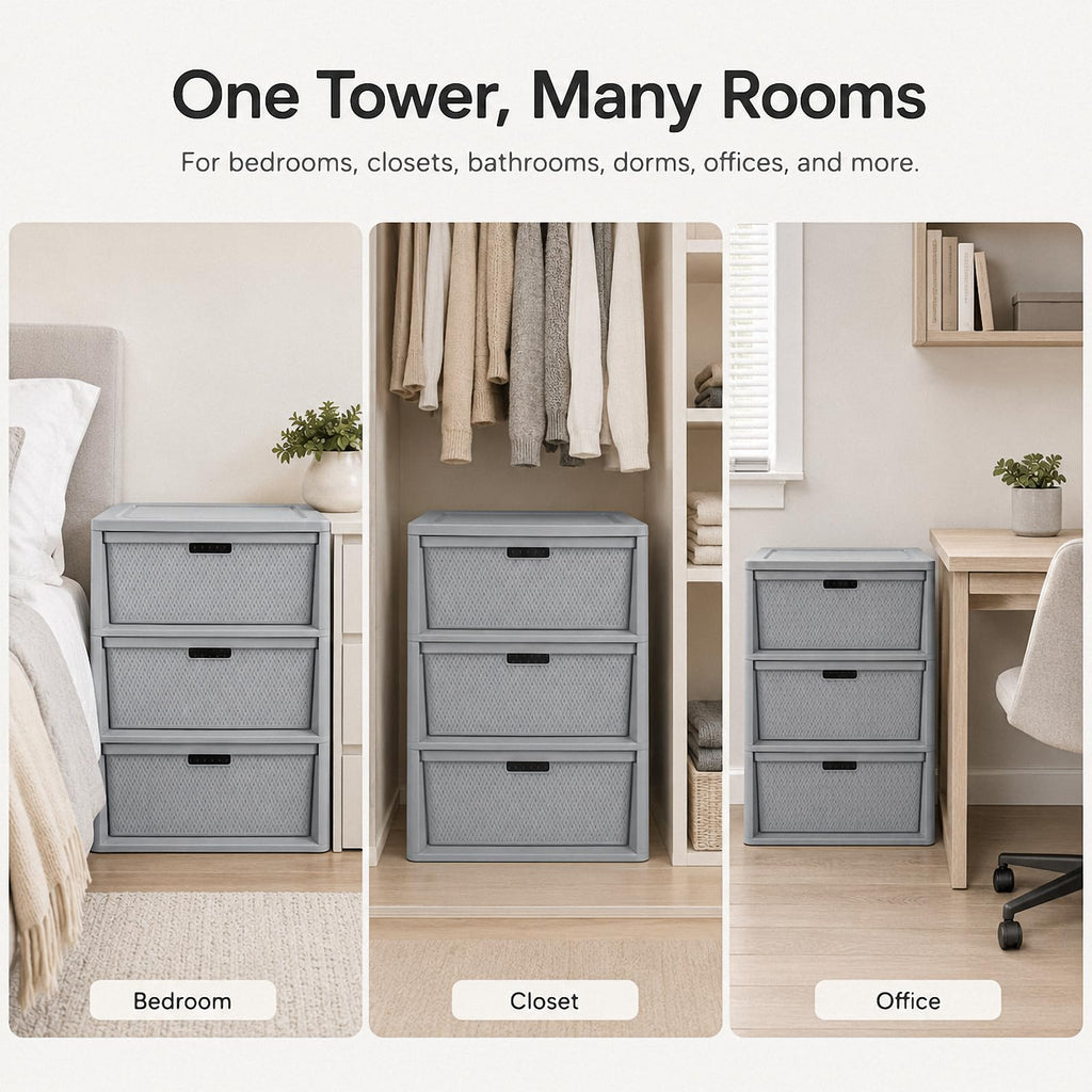 3 Drawer Plastic Storage Organizer V43445
