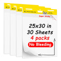 Self Stick Flip Chart Paper 25 in x 30 in 30 Sheets 4 Pad Pack White Z95951