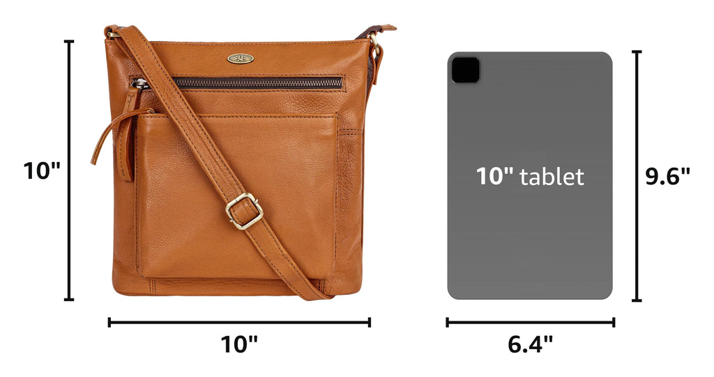 Light Brown Genuine Leather Crossbody Bag E4055