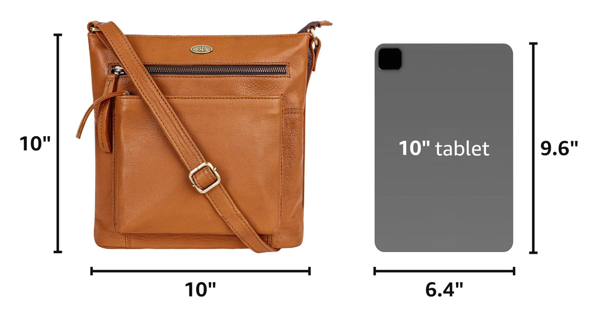 Light Brown Genuine Leather Crossbody Bag E4055