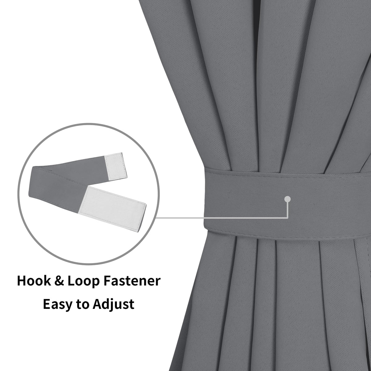 Blackout Door Curtains 1 Panel Gray A125166
