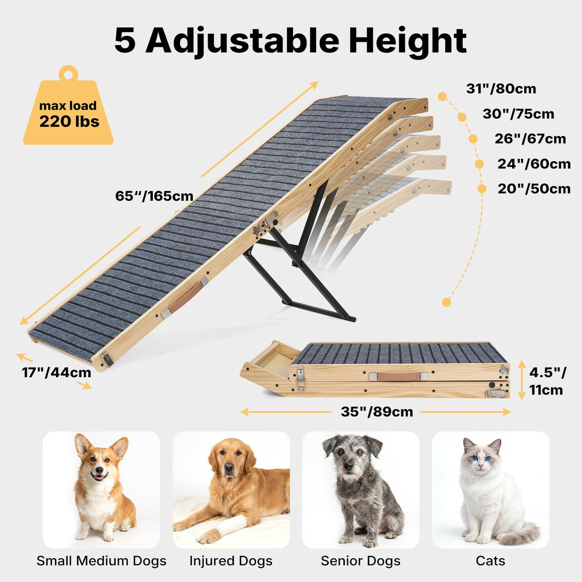 Folding Dog Ramp 20" to 31" L412975