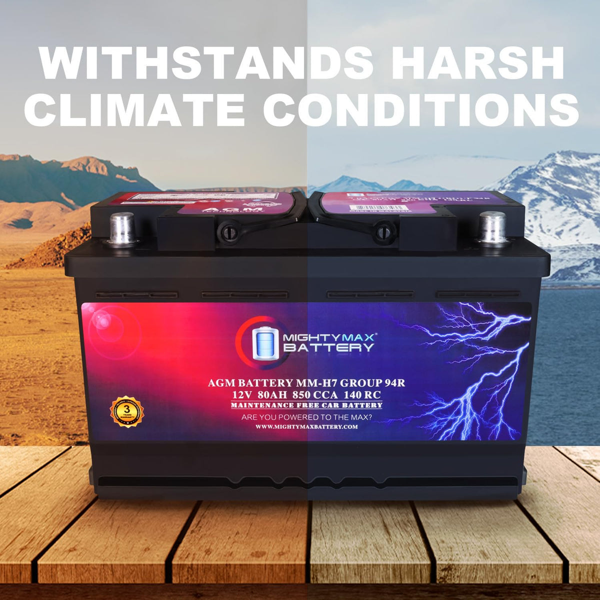 12V 80AH 850 CCA Replacement Battery V6984