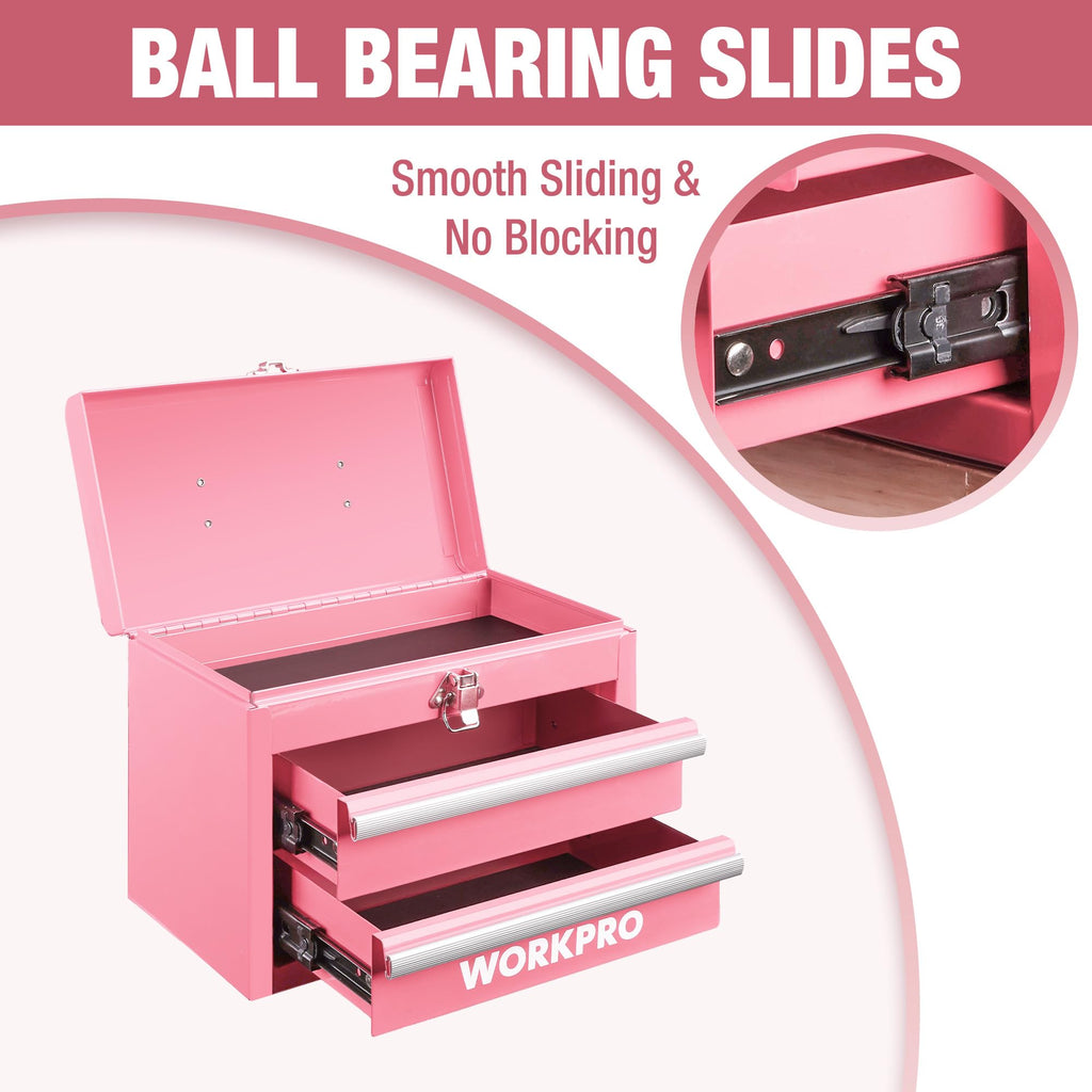 Portable Mini Metal Tool Box with 2 Drawers A28972