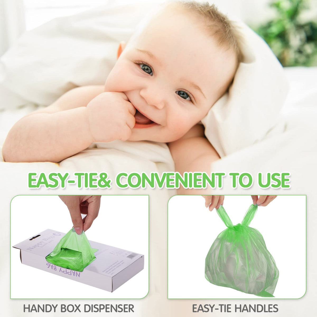 1600 Count Scented Disposable Diaper Bags F83257