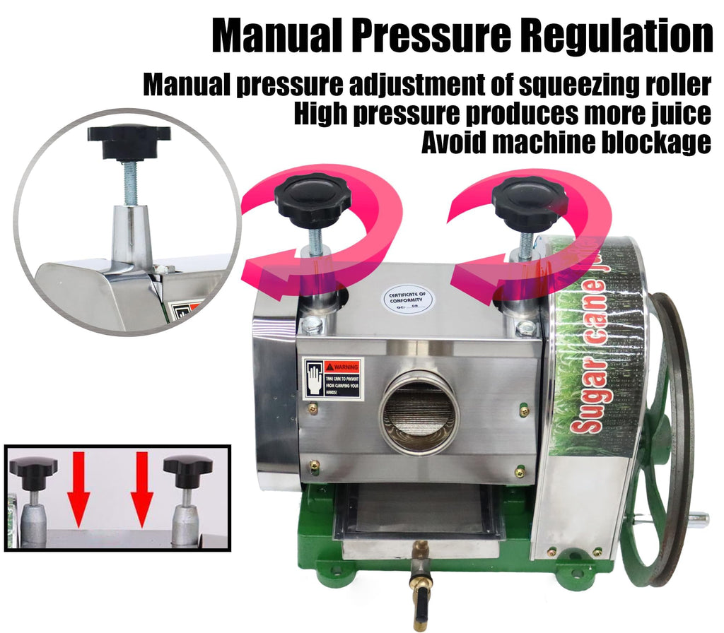 Manual Sugar Cane Juicer Machine with 2 Peeling Knives H761490