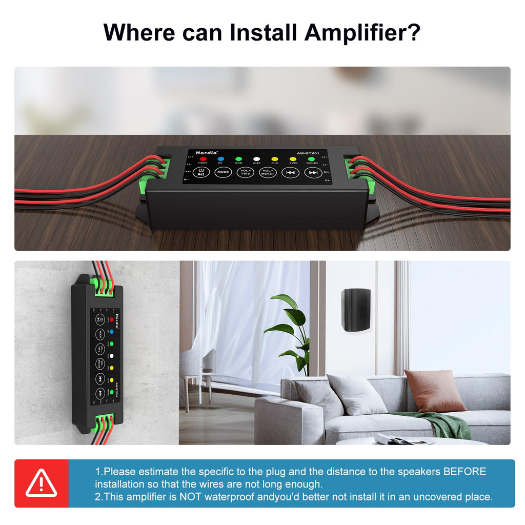 4-Channel Bluetooth Amplifier 200W with Power Supply M9649