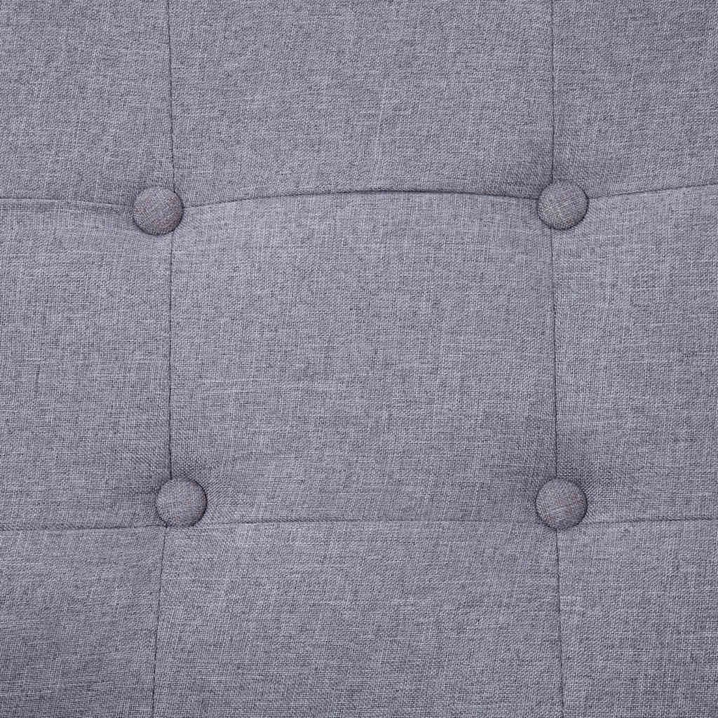 Light Gray Fabric 2 Seater Loveseat Sofa with Steel Legs M4461