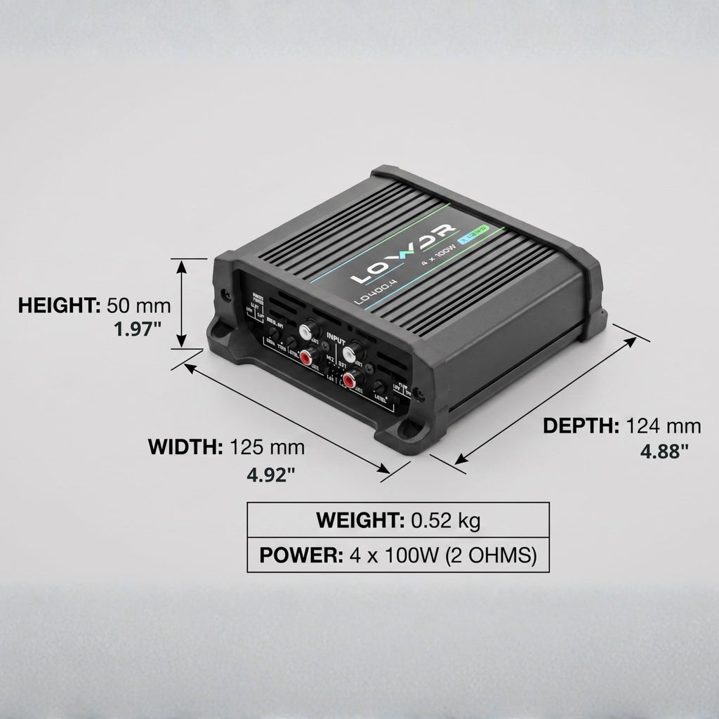 400W RMS 4 Channel Car Audio Amplifier I8595