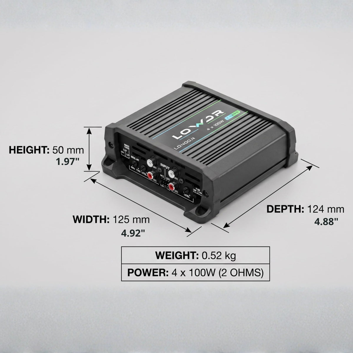 400W RMS 4 Channel Car Audio Amplifier I8595