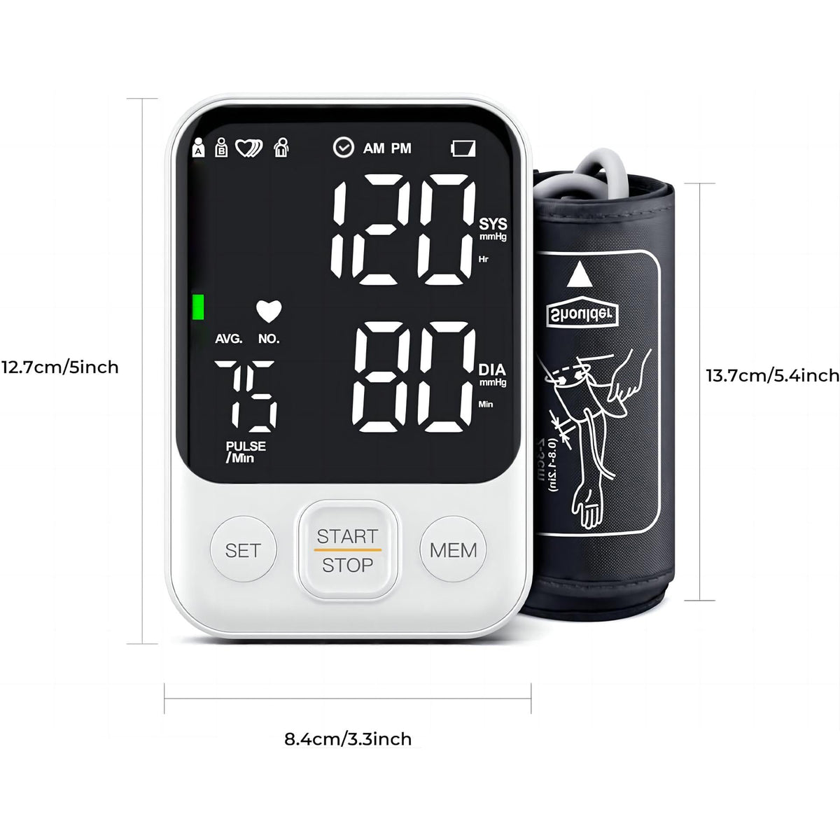 FDA Cleared Upper Arm Blood Pressure Monitor V15629