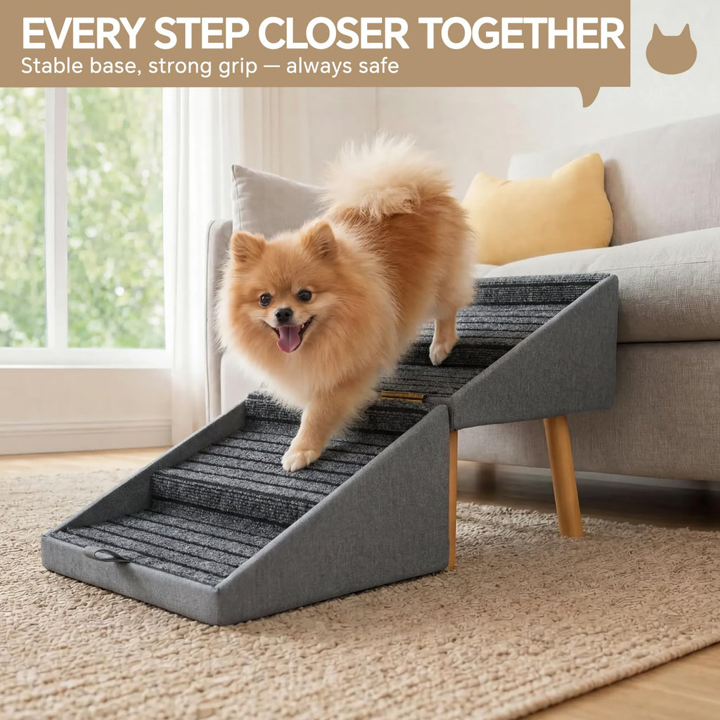 2-in-1 Wooden Pet Stairs & Ottoman Q2212