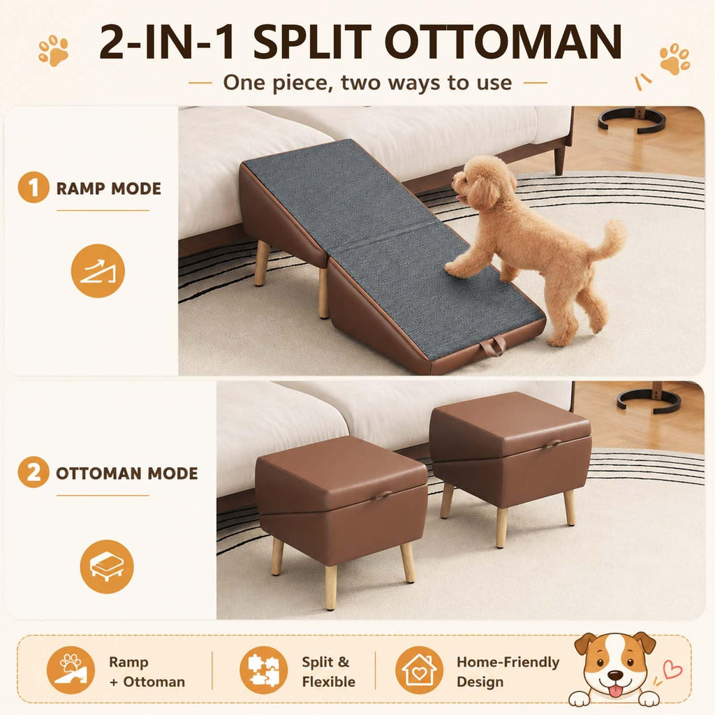 16" H Foldable Wooden Pet Stairs P903