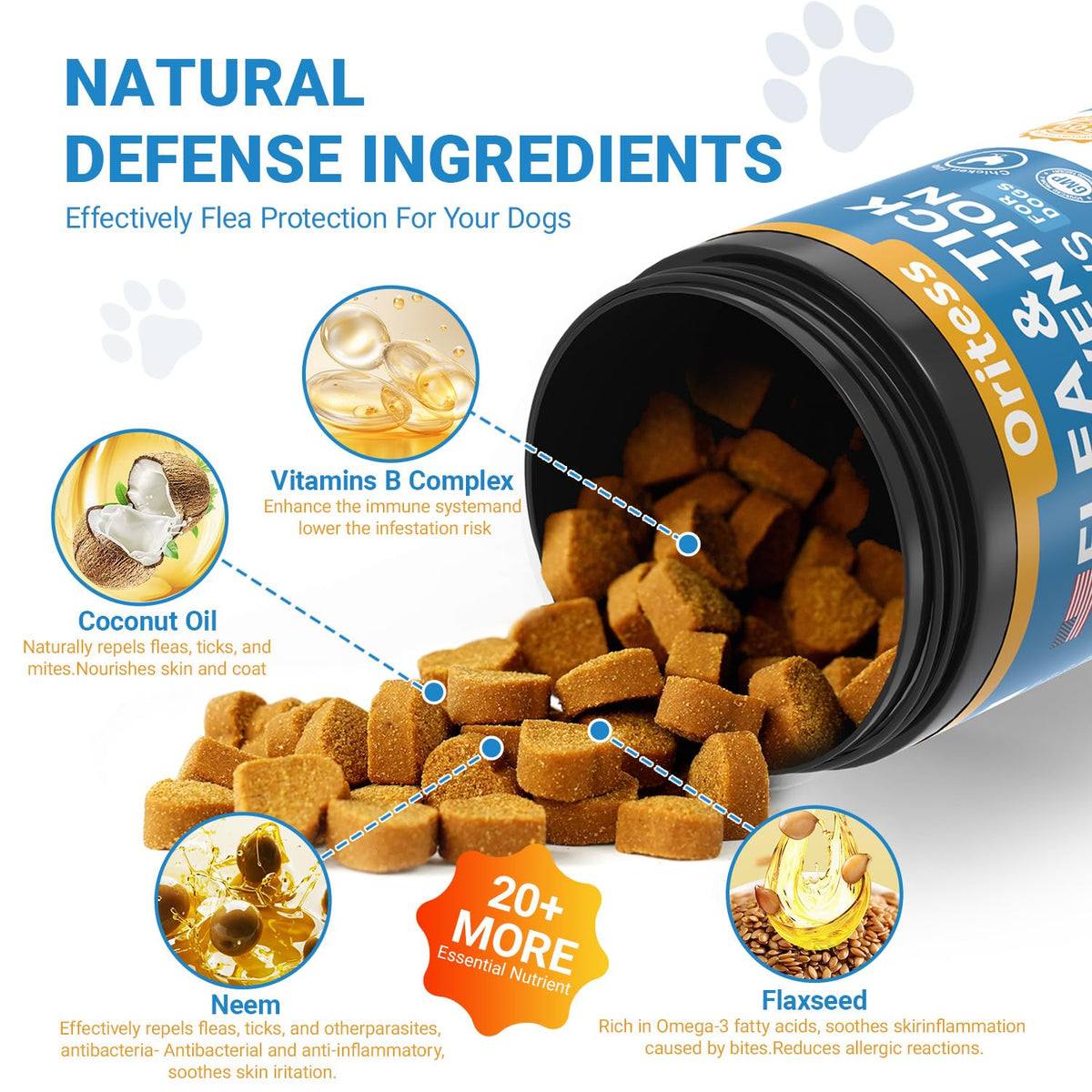 Flea and Tick Prevention for Dogs 200 Soft Chews Chicken Flavor R96105