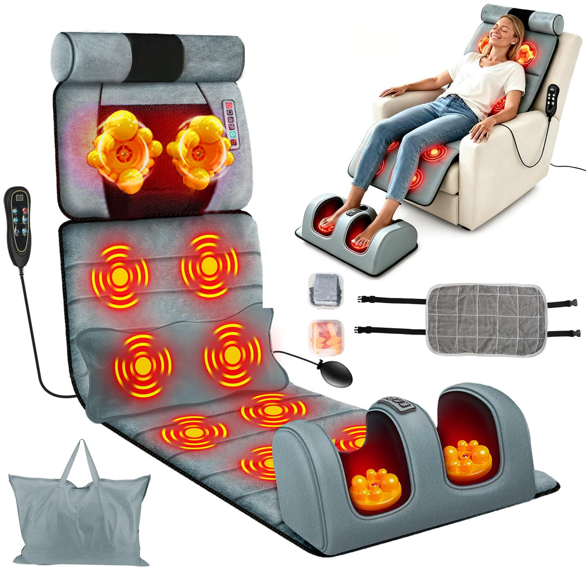 Full Body Massage Mat with Heat A23121