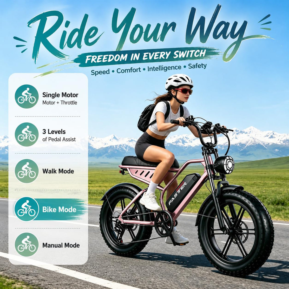 1500W 20" Fat Tire Electric Bike S883