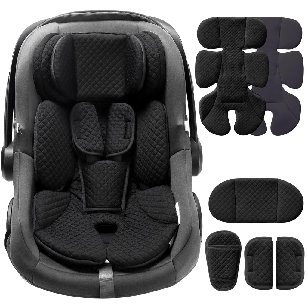 Infant Car Seat Insert with Adjustable Head Support, Black Q824