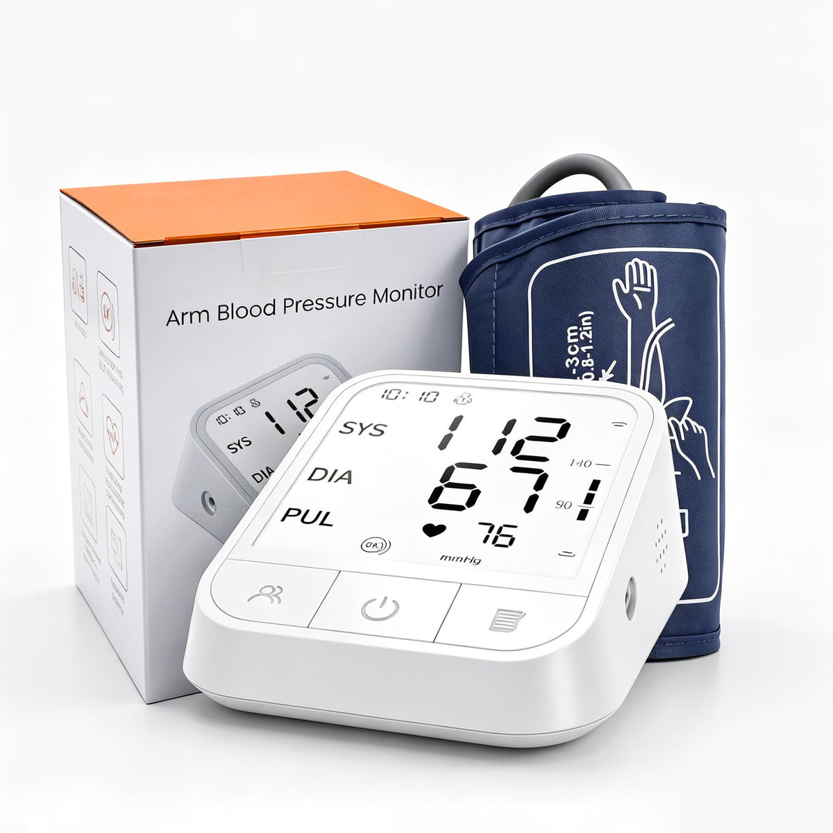 Upper Arm Blood Pressure Monitor, Automatic Digital with Voice Broadcast, Backlit LED Display, Adjustable Cuff R1994