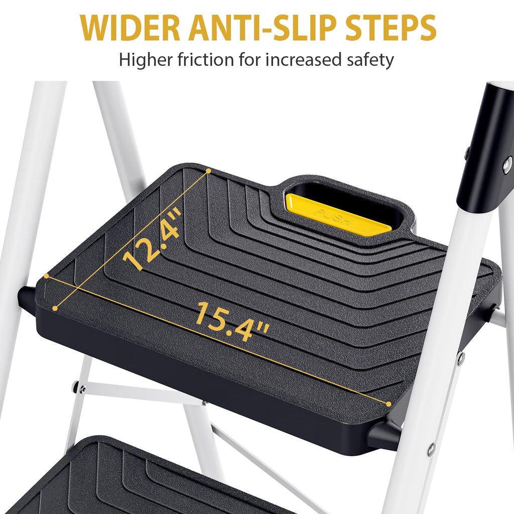 2 Step Folding Step Stool White N76227
