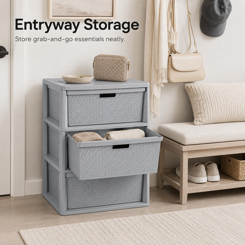 3 Drawer Plastic Storage Organizer V43445