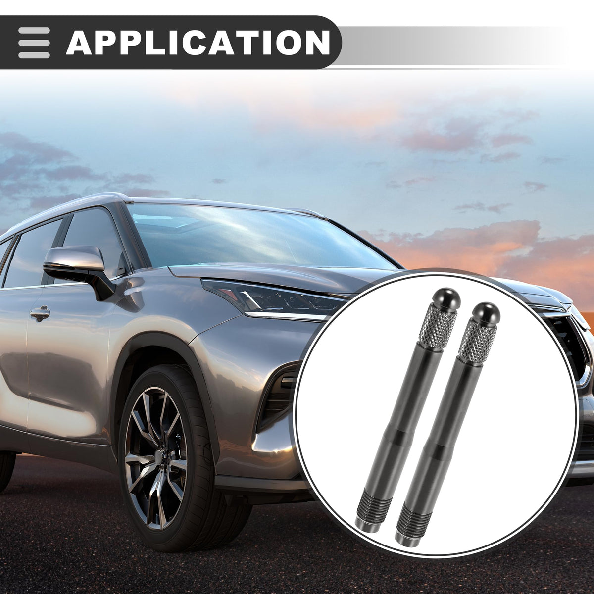 Stainless Steel Wheel Hangers Alignment Pin Tire Studs Tool, 2 Pcs M8350