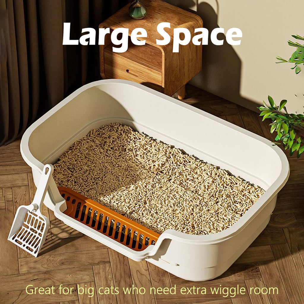 Large High Sides Low Entry Cat Litter Box C4917