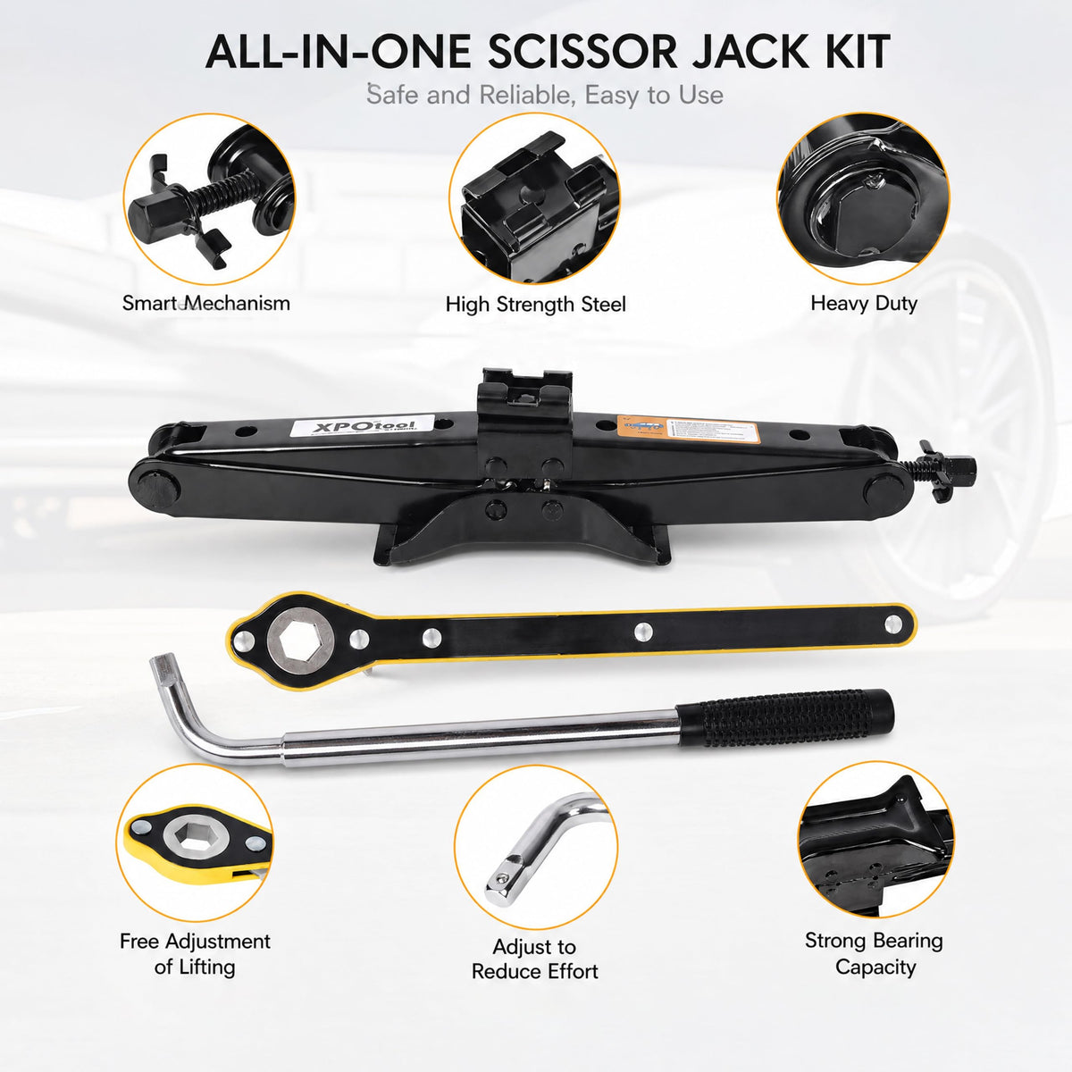 3 Ton Scissor Jack Kit with Storage Bag X37371