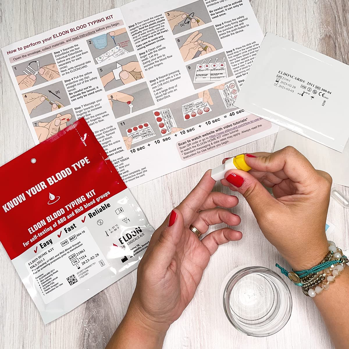 Home Blood Typing Kit 8 Kits Q1984
