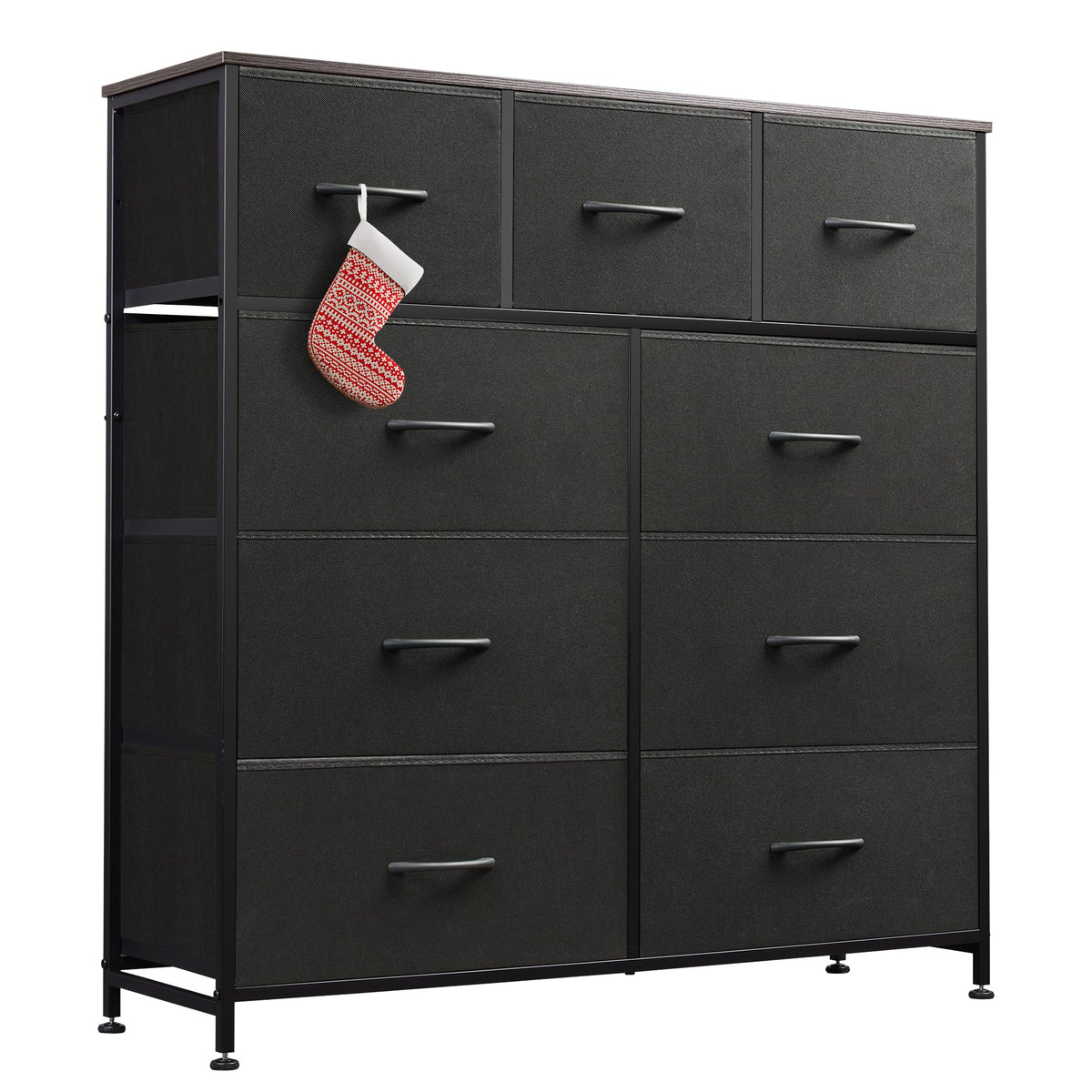 Charcoal Black 3 7 9 Drawer Dresser Set D86269